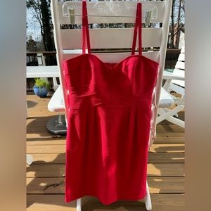 Nanette Lepore size 8 women's strapless dress Red